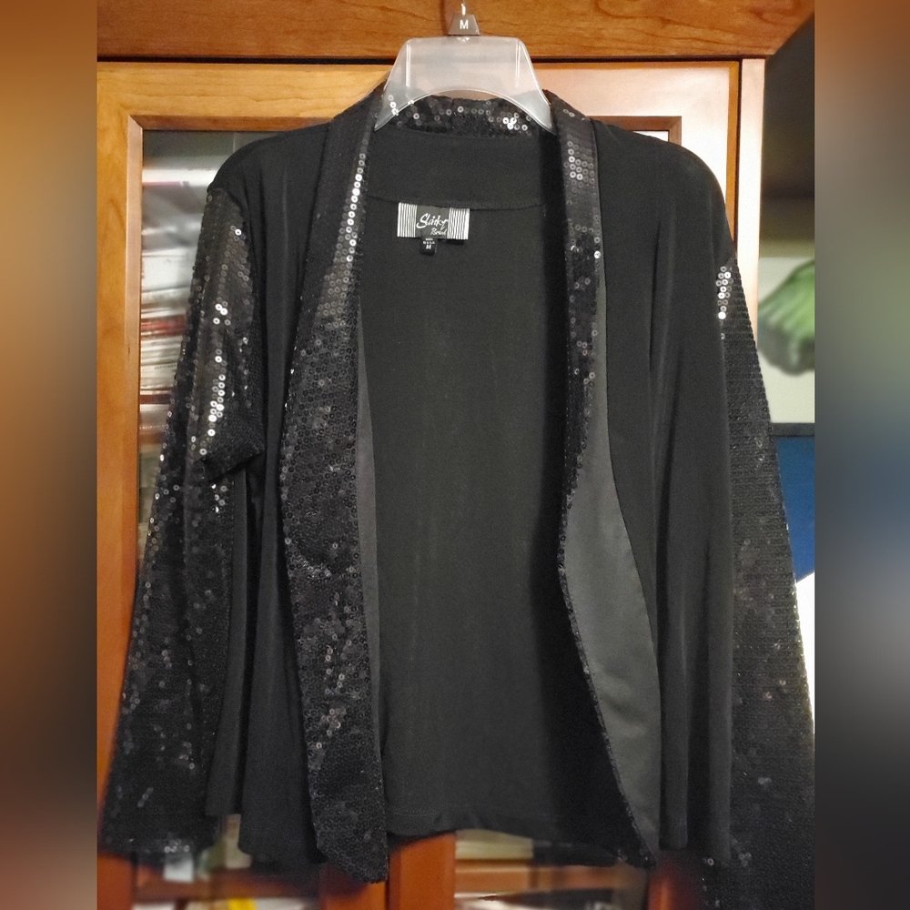 Vintage black sequin over jacket